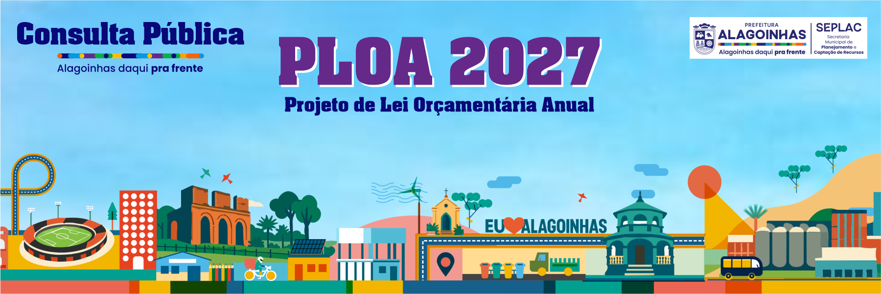 Banner Consulta Pública PLOA 2027 - Prefeitura de Alagoinhas