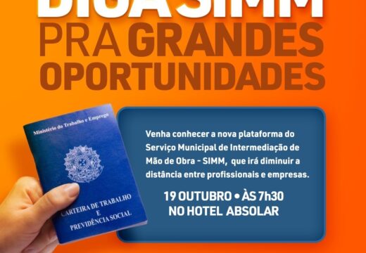 Prefeitura de Alagoinhas fará lançamento da plataforma do Serviço Municipal de Intermediação de Mão de Obra