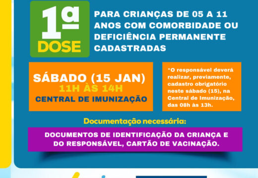 Vacinação Covid-19: chega a vez das crianças com comorbidade e quilombolas serem imunizadas contra a Covid-19 em Alagoinhas