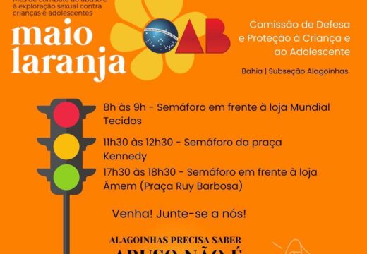 Prefeitura dará apoio à OAB-Alagoinhas em ação alusiva ao Maio Laranja