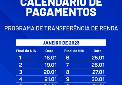 Calendário de pagamentos do Programa de Transferência de Renda do Governo Federal já está disponível