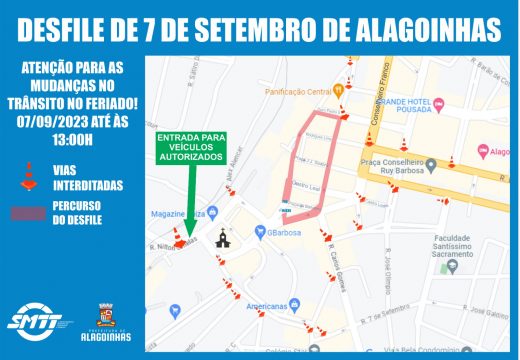 7 de Setembro: Confira alterações no trânsito e no roteiro de linhas do transporte coletivo