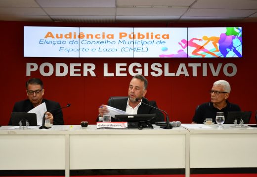 Audiência pública a respeito do Conselho Municipal de Esporte é realizada na Câmara de Vereadores