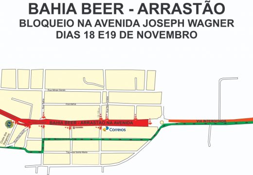 Trecho da avenida Joseph Wagner estará interditado durante o Arrastão do Bahia Beer