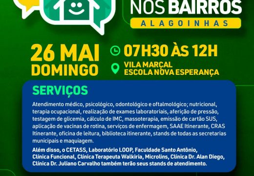 Ouvidoria nos Bairros: Vila Marçal recebe serviços gratuitos para os moradores no domingo, 26