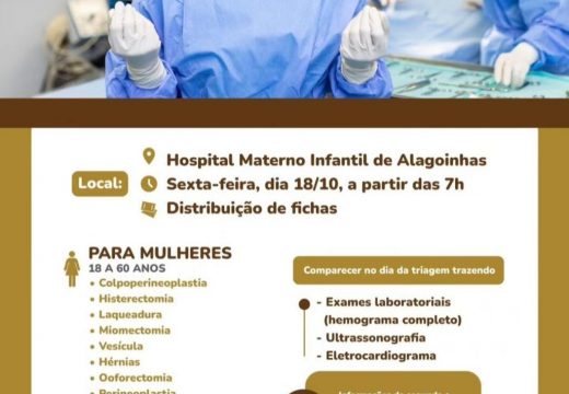 Hospital Materno-Infantil realiza triagem para cirurgias eletivas para mulheres e crianças na próxima sexta (18)