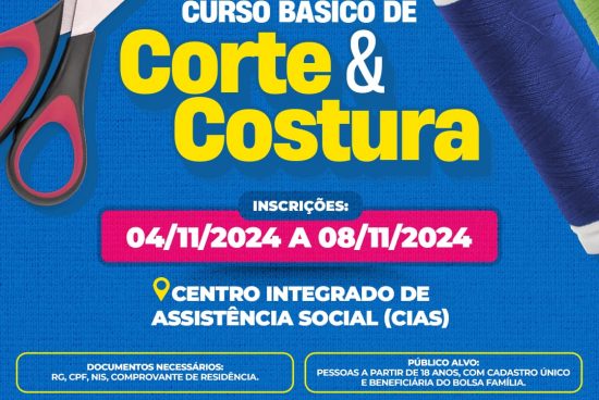 Semas abre inscrições para cursos de corte e costura