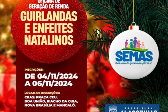 Semas oferece oficinas de guirlandas e enfeites natalinos