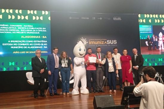 Trabalho apresentado por Alagoinhas é premiado na Oficina Nacional do ImunizaSUS em Brasília